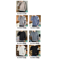 毛衣男款2025春秋季潮牌上衣服圓領套頭針織衫秋冬裝日系復古外套