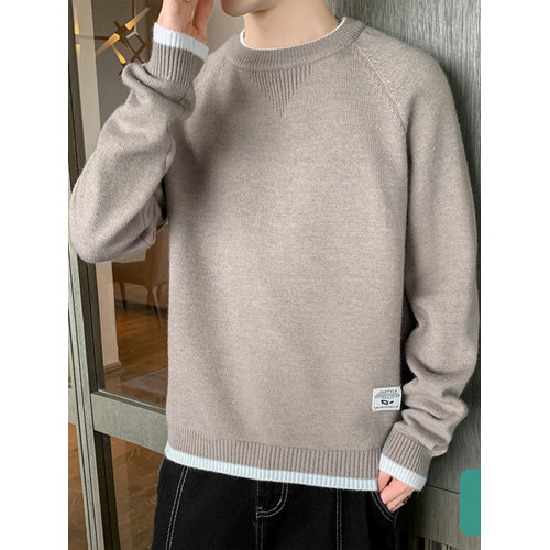 毛衣男款2025春秋季潮牌上衣服圓領套頭針織衫秋冬裝日系復古外套