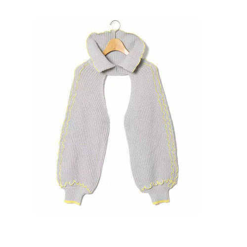 秋冬新款  甜美木耳邊 翻領套頭坎肩上衣女裝飾袖子上衣