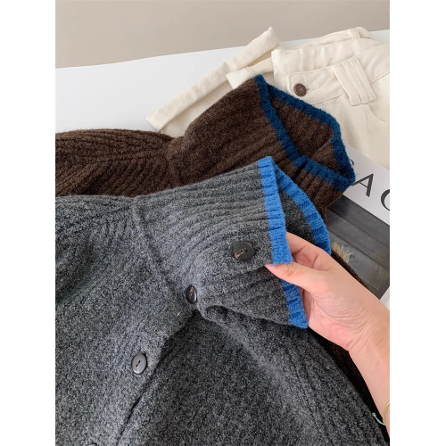 慵懶感深灰色高領毛衣外套女軟糯百搭小個子針織開衫秋冬保暖上衣 慵懶感深灰色高領毛衣外套女軟糯百搭小個子針織開衫秋冬保暖上衣