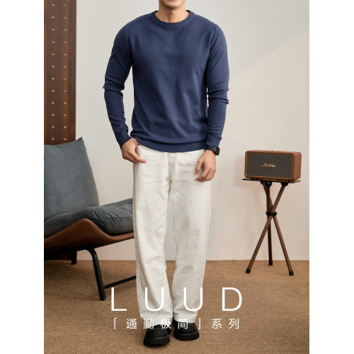 LUUD 親膚莫代爾保暖內搭打底衫男秋冬季純色修身圓領套頭針織衫 LUUD 親膚莫代爾保暖內搭打底衫男秋冬季純色修身圓領套頭針織衫