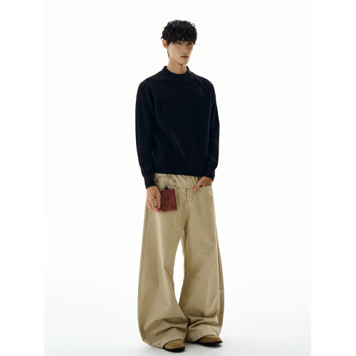 A PUEE美式復古斜拉鍊坑條針織衫cleanfit高級感百搭短款修身毛衣 A PUEE美式復古斜拉鍊坑條針織衫cleanfit高級感百搭短款修身毛衣