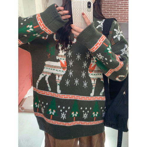 慵懶風紅色過年毛衣女秋冬季內搭2025新款爆款小個子寬松針織上衣