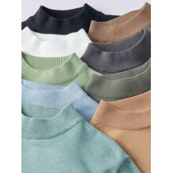 半高領毛衣男秋冬加絨加厚中領針織衫男士保暖打底衫內搭2025新款