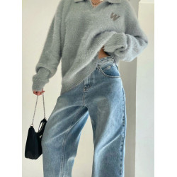 2025新款秋冬寬松復古軟糯v領毛衣女慵懶風外穿設計感小衆針織衫