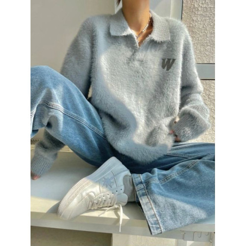 2025新款秋冬寬松復古軟糯v領毛衣女慵懶風外穿設計感小衆針織衫