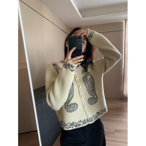 簡約復古圓領單排釦針織開衫女超好看短款時尚百搭長袖綉花毛衣女 簡約復古圓領單排釦針織開衫女超好看短款時尚百搭長袖綉花毛衣女