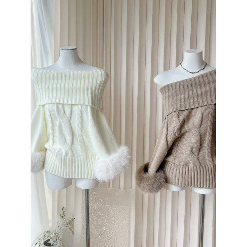 溫柔慵懶風可拆毛毛高領麻花針織鬭篷套頭毛衣女秋冬新款寬松上衣 溫柔慵懶風可拆毛毛高領麻花針織鬭篷套頭毛衣女秋冬新款寬松上衣