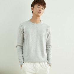 男士圓領V領套頭毛衣長袖打底針織衫保暖內搭毛衫秋季寬松男裝潮