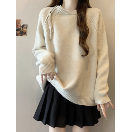 慵懶風套頭毛衣女秋冬加厚內搭大碼胖mm中長款遮屁股軟糯針織上衣 慵懶風套頭毛衣女秋冬加厚內搭大碼胖mm中長款遮屁股軟糯針織上衣