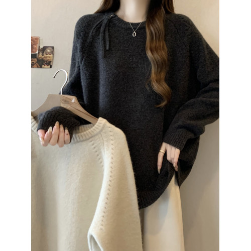 慵懶風套頭毛衣女秋冬加厚內搭大碼胖mm中長款遮屁股軟糯針織上衣 慵懶風套頭毛衣女秋冬加厚內搭大碼胖mm中長款遮屁股軟糯針織上衣