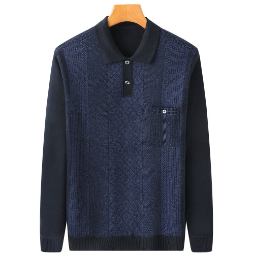 中年爸爸冬季加絨加厚款毛衣中老年男士上衣老人打底衫男裝秋冬裝 中年爸爸冬季加絨加厚款毛衣中老年男士上衣老人打底衫男裝秋冬裝