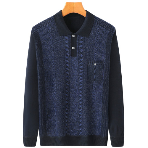 中年爸爸冬季加絨加厚款毛衣中老年男士上衣老人打底衫男裝秋冬裝 中年爸爸冬季加絨加厚款毛衣中老年男士上衣老人打底衫男裝秋冬裝