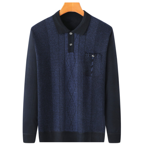 中年爸爸冬季加絨加厚款毛衣中老年男士上衣老人打底衫男裝秋冬裝 中年爸爸冬季加絨加厚款毛衣中老年男士上衣老人打底衫男裝秋冬裝