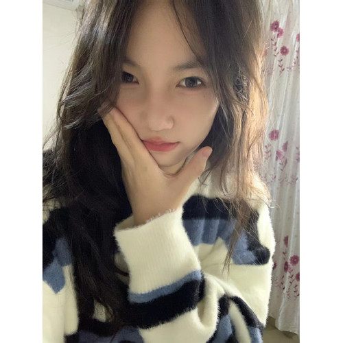 古著vintage條紋針織毛衣女秋冬設計感小衆慵懶風軟糯糯上衣ins潮