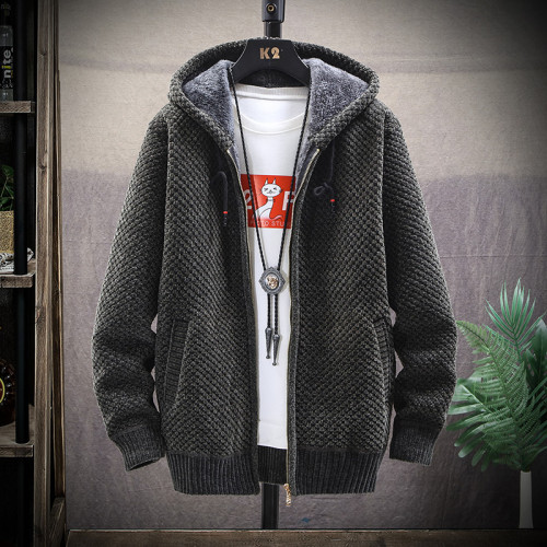 外套男士秋冬季保暖加絨加厚針織衫開衫毛衣潮流時尚線衫寬松大碼 外套男士秋冬季保暖加絨加厚針織衫開衫毛衣潮流時尚線衫寬松大碼