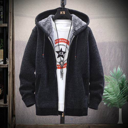 外套男士秋冬季保暖加絨加厚針織衫開衫毛衣潮流時尚線衫寬松大碼 外套男士秋冬季保暖加絨加厚針織衫開衫毛衣潮流時尚線衫寬松大碼