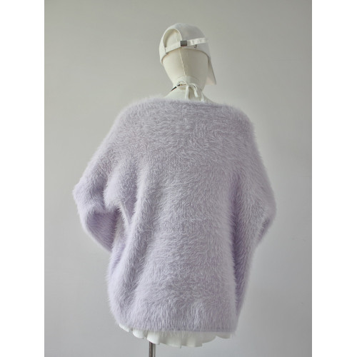 仿貂絨軟糯慵懶風針織毛衣女裝秋冬季小衆高級感寬松溫柔韓系上衣