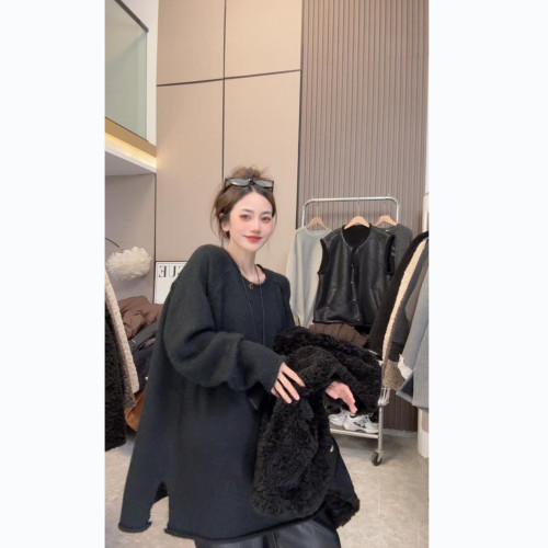 【經典過冬】秋冬穿搭~洋氣顯瘦側開叉圓領針織中長款長袖毛衣 【經典過冬】秋冬穿搭~洋氣顯瘦側開叉圓領針織中長款長袖毛衣