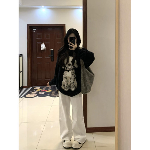 黑色毛衣女秋冬高級感水貂絨慵懶風寬松軟糯馬海毛內搭針織衫上衣 黑色毛衣女秋冬高級感水貂絨慵懶風寬松軟糯馬海毛內搭針織衫上衣