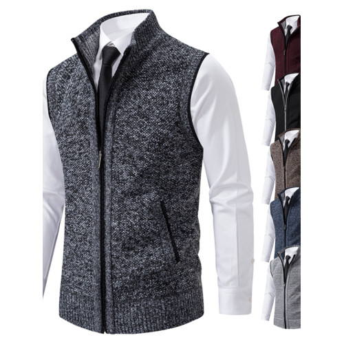 秋冬季新款男士毛衣馬甲開衫針織寬松大碼休閒無袖加絨坎肩男毛線 秋冬季新款男士毛衣馬甲開衫針織寬松大碼休閒無袖加絨坎肩男毛線