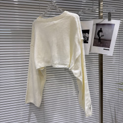 網紅同款2025冬季新款甜酷辣妹手繪字母塗鴉胸針短款針織毛衣毛衫