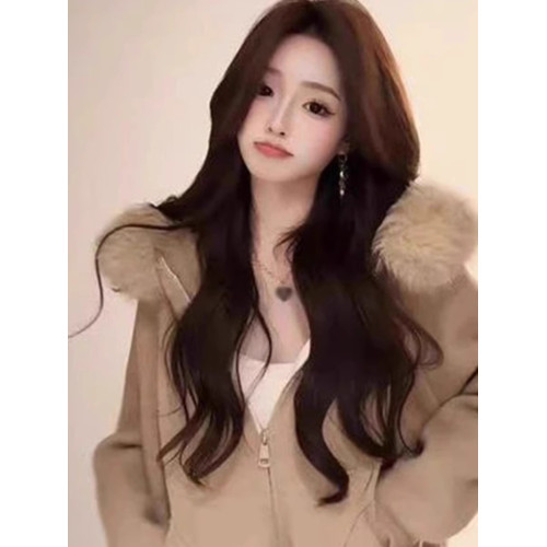 韓系氣質毛領連帽毛衣外套女秋冬新款高級感時尚慵懶針織開衫上衣 韓系氣質毛領連帽毛衣外套女秋冬新款高級感時尚慵懶針織開衫上衣