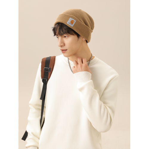 MINISO/名創優品毛衣男秋冬慵懶風一體絨圓領毛衫加絨加厚針織衫A MINISO/名創優品毛衣男秋冬慵懶風一體絨圓領毛衫加絨加厚針織衫A