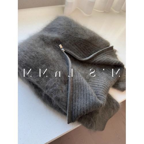 老錢風穿搭軟糯水貂絨毛衣女秋冬季加厚慵嬾馬海毛上衣內搭羊絨衫