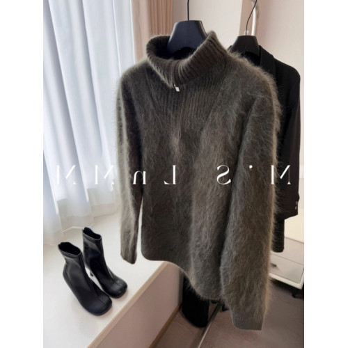 老錢風穿搭軟糯水貂絨毛衣女秋冬季加厚慵嬾馬海毛上衣內搭羊絨衫