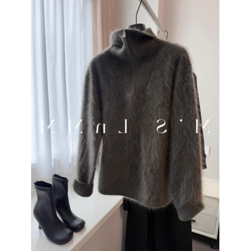 老錢風穿搭軟糯水貂絨毛衣女秋冬季加厚慵嬾馬海毛上衣內搭羊絨衫