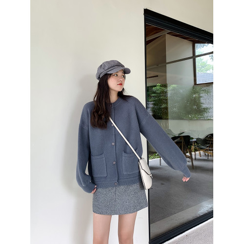 棒球服女秋冬加厚bf慵懶風森系毛衣文藝復古很仙毛線針織開衫外套