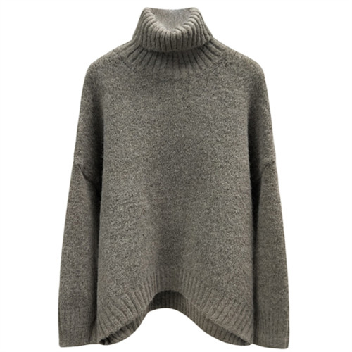 復古外穿慵懶風加厚高領套頭毛衣女冬季爆款寬松休閒長袖針織上衣 復古外穿慵懶風加厚高領套頭毛衣女冬季爆款寬松休閒長袖針織上衣