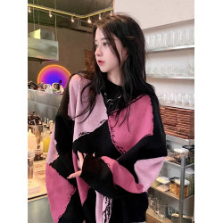 秋冬女裝韓版批新款髮外穿減齡長袖針織上衣BF慵懶風寬松毛衣外套