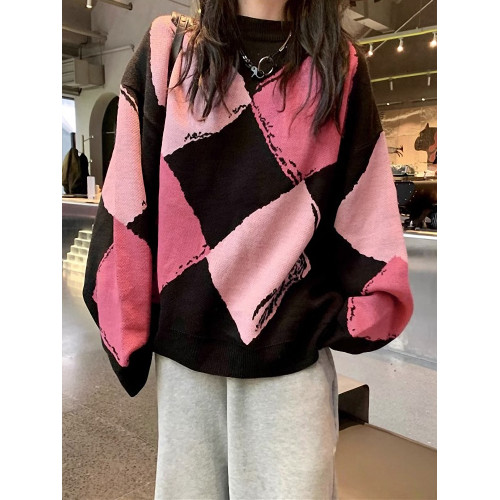 秋冬女裝韓版批新款髮外穿減齡長袖針織上衣BF慵懶風寬松毛衣外套