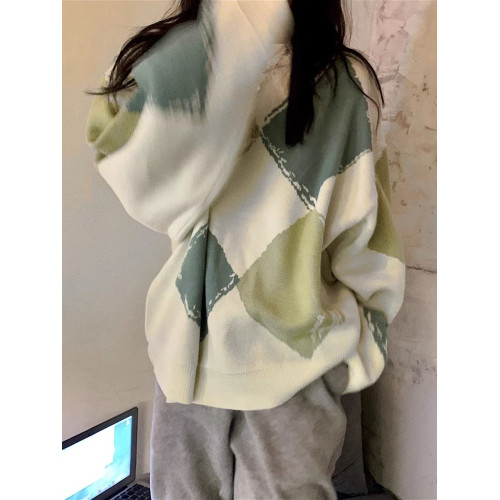 秋冬女裝韓版批新款髮外穿減齡長袖針織上衣BF慵懶風寬松毛衣外套