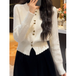 聖誕穿搭小香風短款毛衣女2025年新款冬季針織打底內搭上衣針織衫