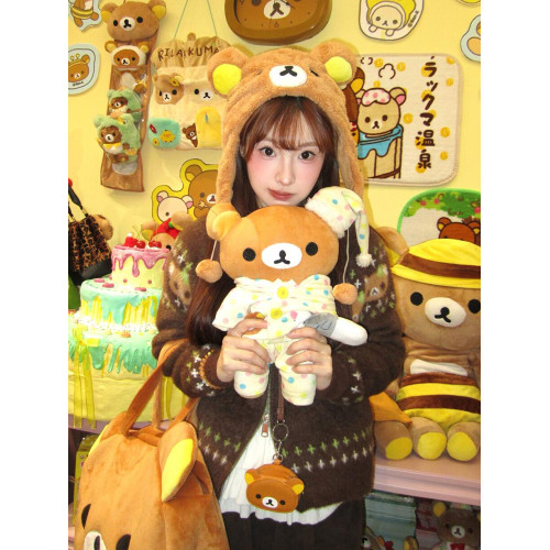 費爾島連帽毛衣外套女早春穿搭雙拉鍊針織開衫寬松慵懶風甜美上衣