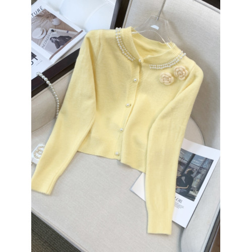 一線品牌剪標大牌女裝法式溫柔針織開衫女秋冬裝立體花朵長袖毛衣 一線品牌剪標大牌女裝法式溫柔針織開衫女秋冬裝立體花朵長袖毛衣