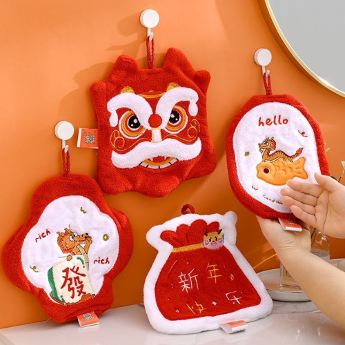 紅色結婚擦手巾伴手禮可掛式小毛巾福財神喜慶珊瑚絨手帕面巾速吸 紅色結婚擦手巾伴手禮可掛式小毛巾福財神喜慶珊瑚絨手帕面巾速吸