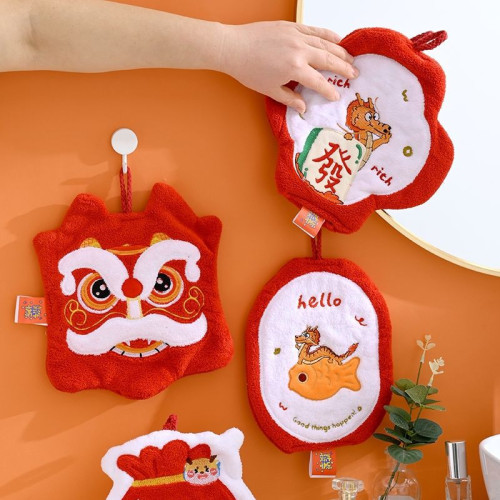 紅色結婚擦手巾伴手禮可掛式小毛巾福財神喜慶珊瑚絨手帕面巾速吸 紅色結婚擦手巾伴手禮可掛式小毛巾福財神喜慶珊瑚絨手帕面巾速吸