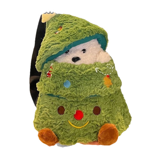 躲在聖誕樹裡的小狗玩偶狗狗公仔娃娃毛絨玩具生日禮物女生聖誕節 躲在聖誕樹裡的小狗玩偶狗狗公仔娃娃毛絨玩具生日禮物女生聖誕節