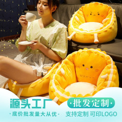 卡通地上榻榻米家用臥室客廳兒童毛絨嬾人沙發抱枕女生蒲團坐墊地