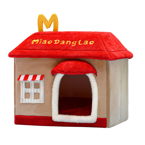 貓窩四季通用可拆洗封閉式泰迪小型犬貓別墅貓窩冬季保暖