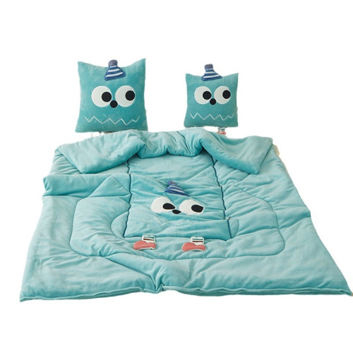 牛嬭絨抱枕被子兩用二合一加厚午睡毯子辦公室枕頭被車用車用靠枕