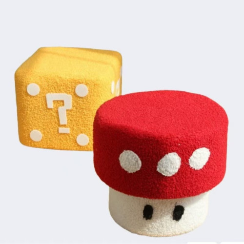 家用小凳子矮凳創意可愛客廳入戶換鞋凳腳踏凳毛絨坐墩方凳小板凳