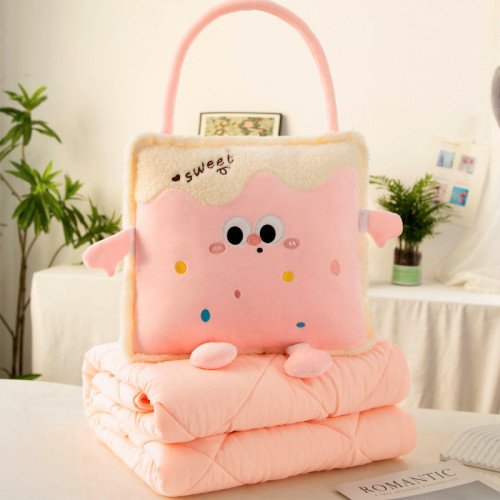 手提抱枕被子兩用毯子二合一車用靠枕辦公室汽車午睡枕頭加厚冬季