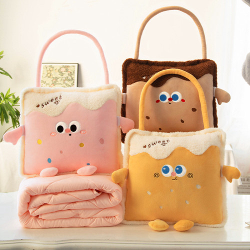 手提抱枕被子兩用毯子二合一車用靠枕辦公室汽車午睡枕頭加厚冬季