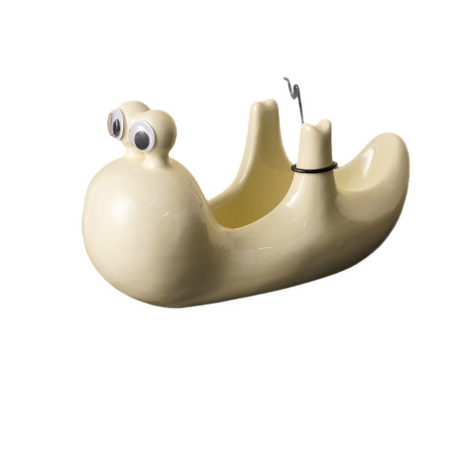 蝸牛蚊香架創意陶瓷實用擺件家用臥室戶外蚊香盒帶接灰盤蚊香托盤