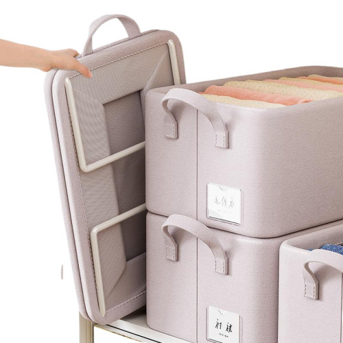 新款衣物收納箱家用衣櫃裝褲子衣服整理盒折曡抽屜式分層儲物筐子